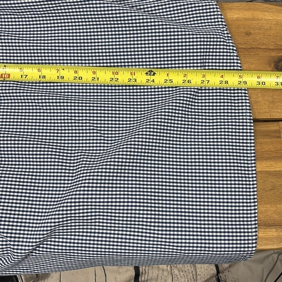 Men’s Izod Slim Fit Blue and White Check Button Down Shirt Size Large - Picture 6 of 8